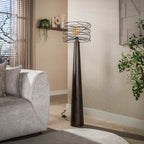 Lampadaire Curl brun urban - 1 lumière, hauteur 145 cm