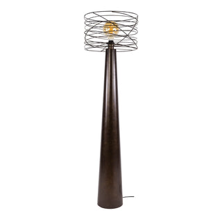 Lampadaire Curl brun urban - 1 lumière, hauteur 145 cm
