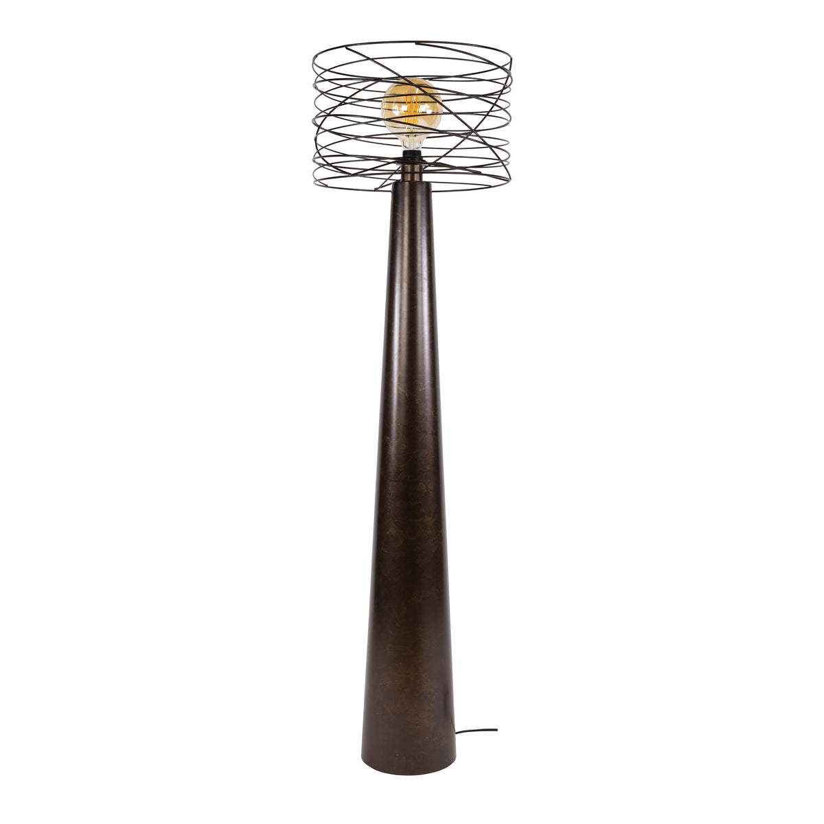 Floor lamp Curl urban brown - 1-light, 145 cm high