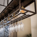 Suspension Decorate brun urban - 6 lumières, largeur 160 cm