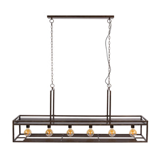 Suspension Decorate brun urban - 6 lumières, largeur 160 cm