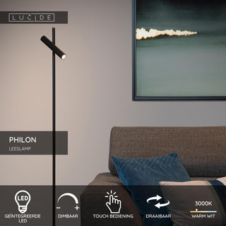 PHILON - Liseuse - Ø 23 cm - LED Var. - 1x4,5W 3000K - Noir