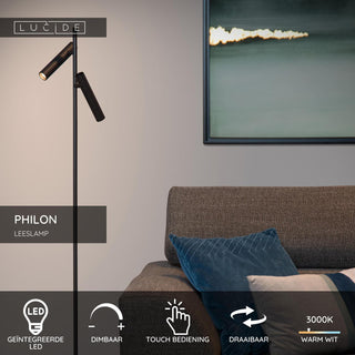 PHILON - Liseuse - Ø 23 cm - LED Var. - 2x4,5W 3000K - Noir