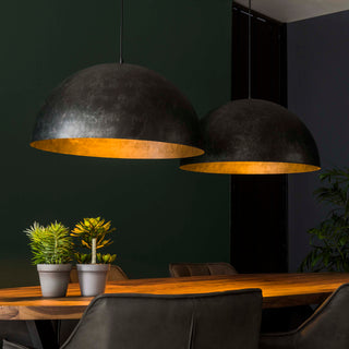 Suspension Dome anthracite - 2 lumières, diamètre 60 cm