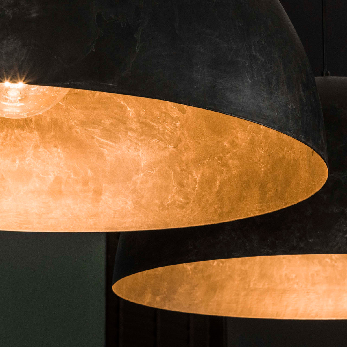 Pendant lamp Dome anthracite - 2-light, diameter 60 cm