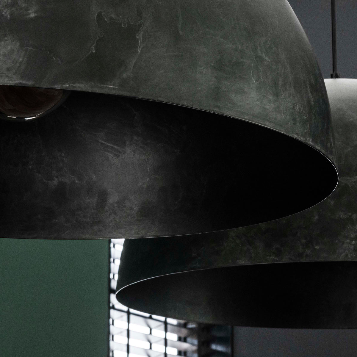 Pendant lamp Dome anthracite - 2-light, diameter 60 cm
