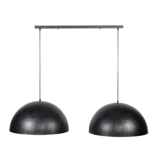 Suspension Dome anthracite - 2 lumières, diamètre 60 cm