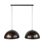 Suspension Dome brun urban - 2 lumières, diamètre 60 cm