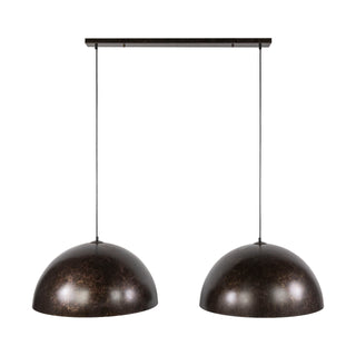 Suspension Dome brun urban - 2 lumières, diamètre 60 cm
