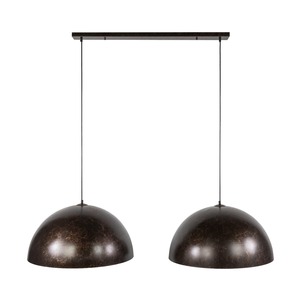 Pendant lamp Dome urban brown - 2-light, diameter 60 cm