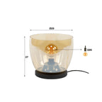 Lampadaire UP L verre ambré - 1 lumière, hauteur 27 cm