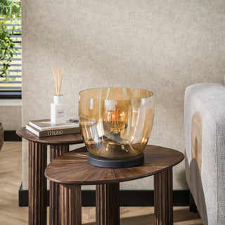 Lampadaire UP L verre ambré - 1 lumière, hauteur 27 cm