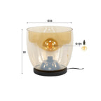 Vloerlamp UP XL amber glas - 1-lichts, 32 cm hoog