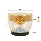 Vloerlamp UP XXL amber glas - 1-lichts, 41 cm hoog