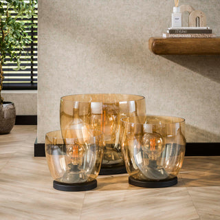 Vloerlamp UP XXL amber glas - 1-lichts, 41 cm hoog
