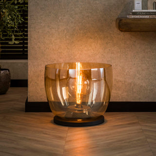 Vloerlamp UP XXL amber glas - 1-lichts, 41 cm hoog