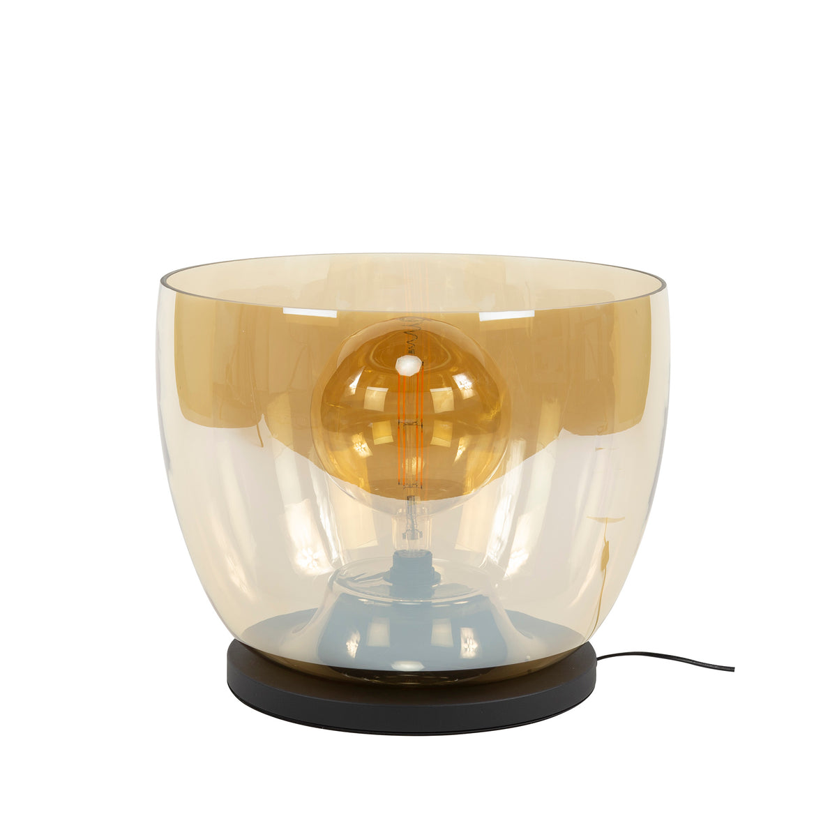 Vloerlamp UP XXL amber glas - 1-lichts, 41 cm hoog