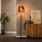 Lampadaire Drift Glass verre gris fumé - 1 lumière, hauteur 170 cm