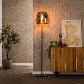 Lampadaire Drift Glass verre gris fumé - 1 lumière, hauteur 170 cm