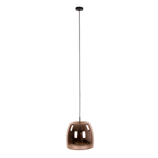 Hanglamp Drift Glass koper glas - 1-lichts, diameter 35 cm