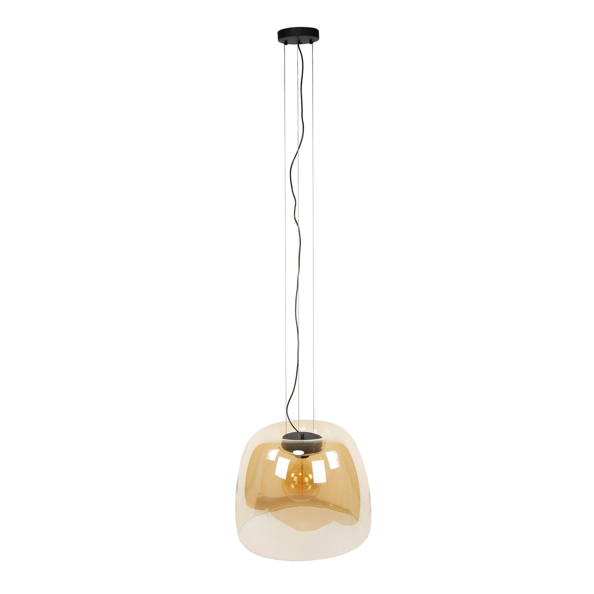 Pendant lamp Drift Glass XL amber glass - 1-light, diameter 48 cm