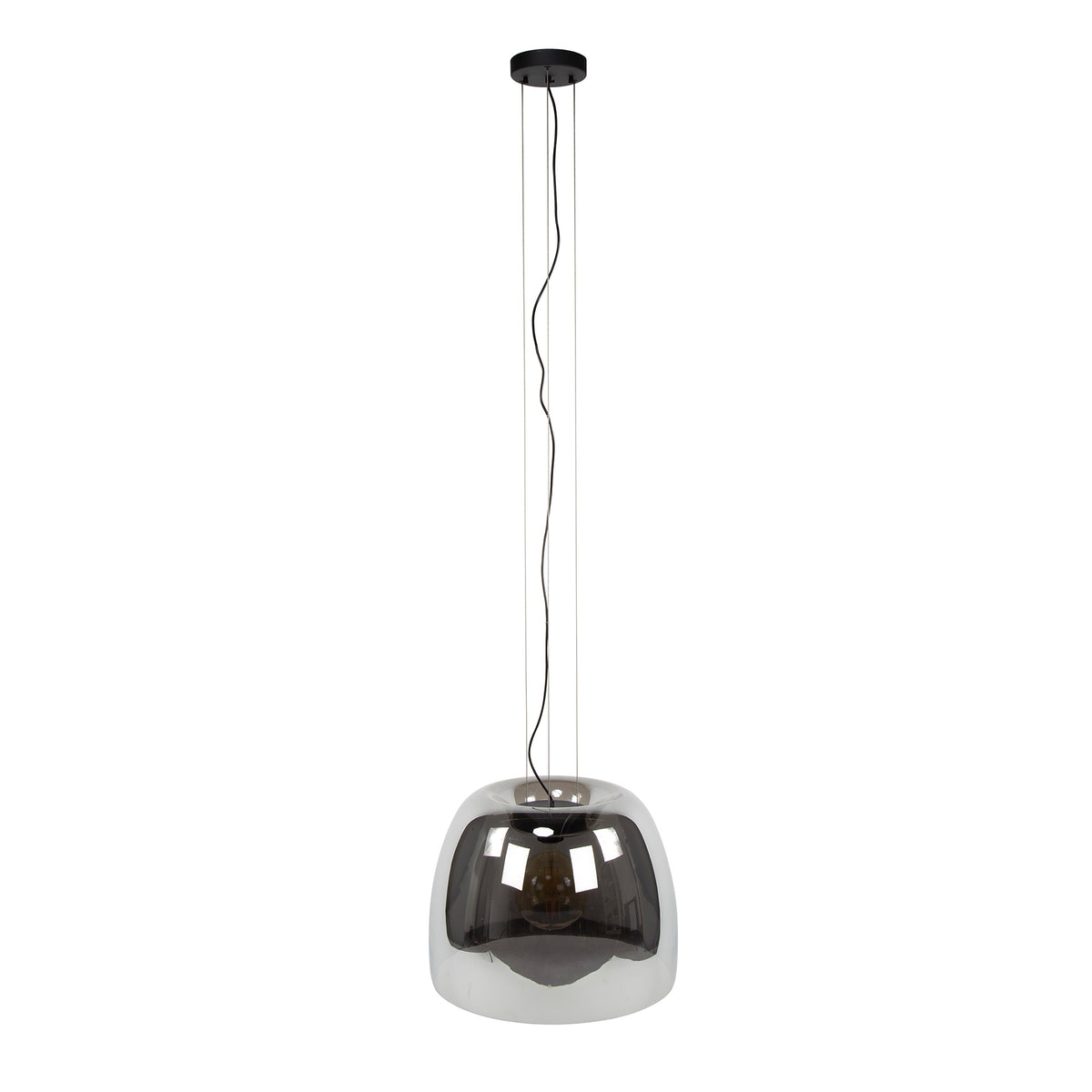 Suspension Drift Glass XL verre gris fumé - 1 lumière, diamètre 48 cm