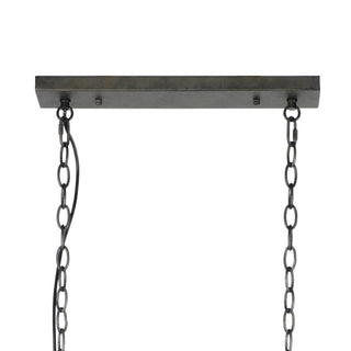 Suspension Cylinder Wire gris ardoise - 2 lumières, largeur 121 cm