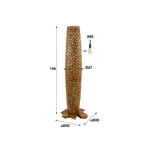 Vloerlamp Bars M massief teakhout - 3-lichts, 145 cm hoog