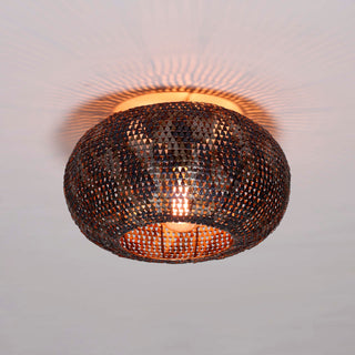 Plafonnier Armor brun noir - 1 lumière, diamètre 40 cm