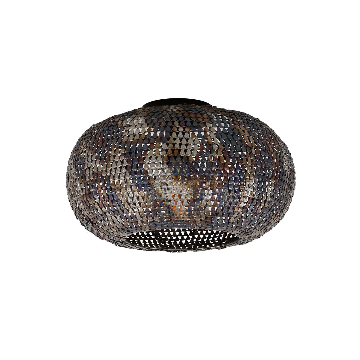 Ceiling lamp Armor black brown - 1-light, diameter 40 cm