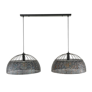 Suspension Armor Open brun noir - 2 lumières, diamètre 60 cm