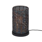 Tafellamp Armor Tube zwart bruin - 1-lichts, 30 cm hoog