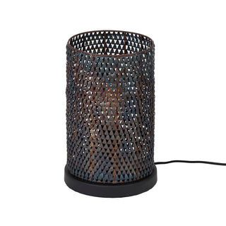 Tafellamp Armor Tube zwart bruin - 1-lichts, 30 cm hoog