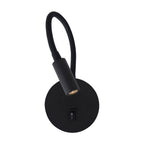 Wandlamp Jaco met schakelaar, zwart
