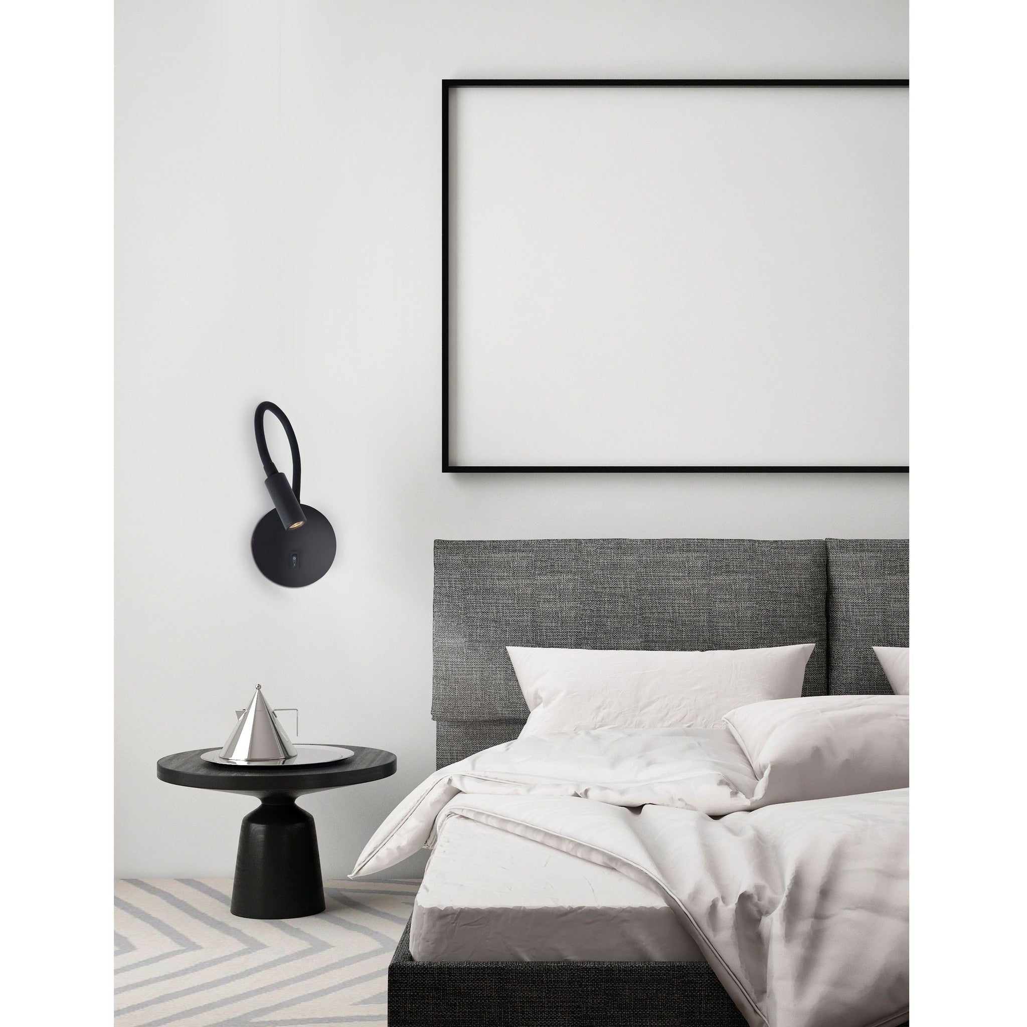 Wandlamp Jaco met schakelaar, zwart