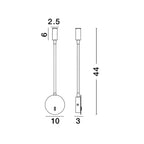 Wandlamp Jaco met schakelaar, zwart
