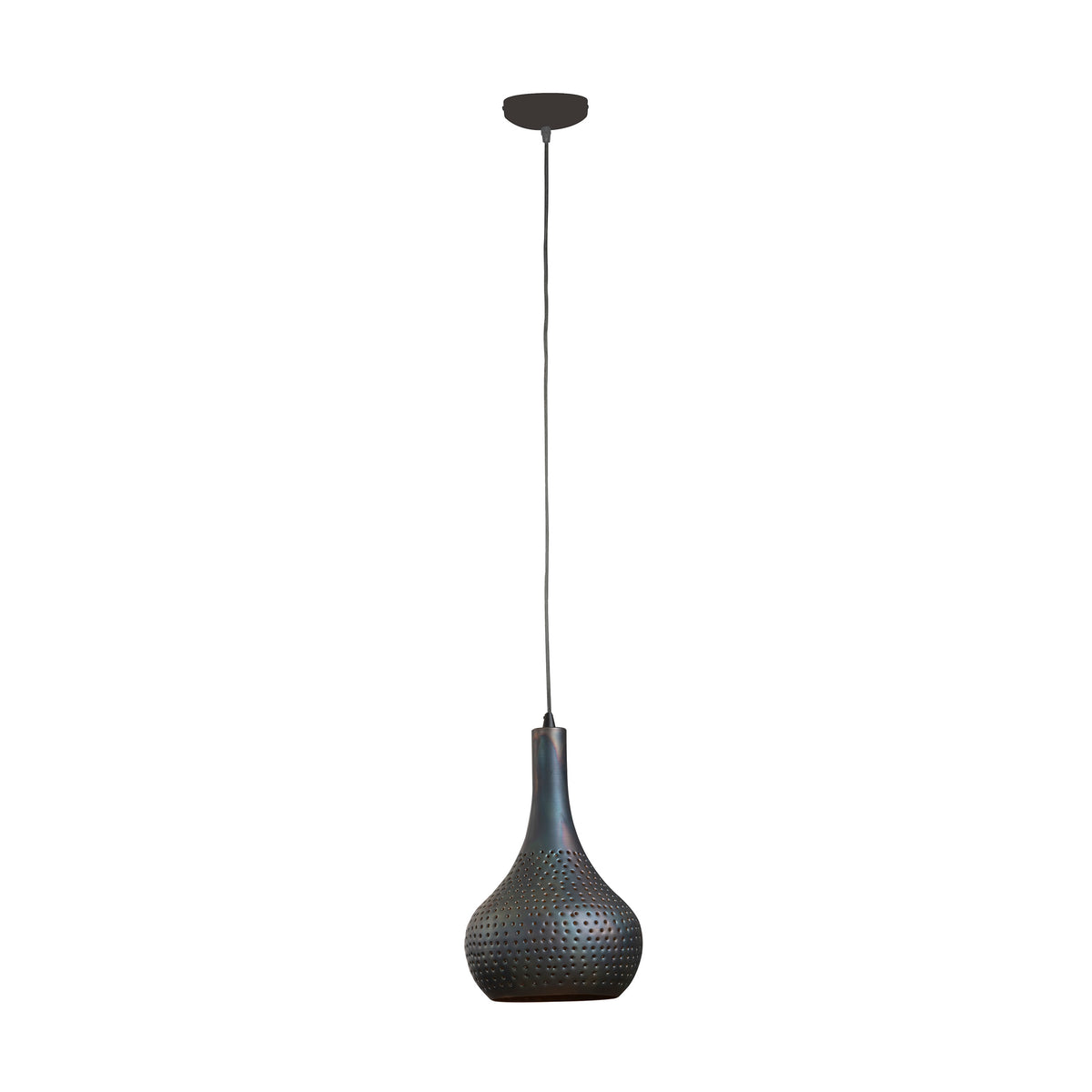 Pendant lamp Punch Cone black brown - 1-light, diameter 25 cm