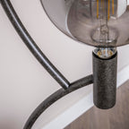 Lampadaire Arcus noir artic - 3 lumières, hauteur 160 cm