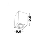 Opbouwspot Rende 1L GU10, zwart