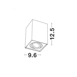 Opbouwspot Rende 1L GU10, zwart