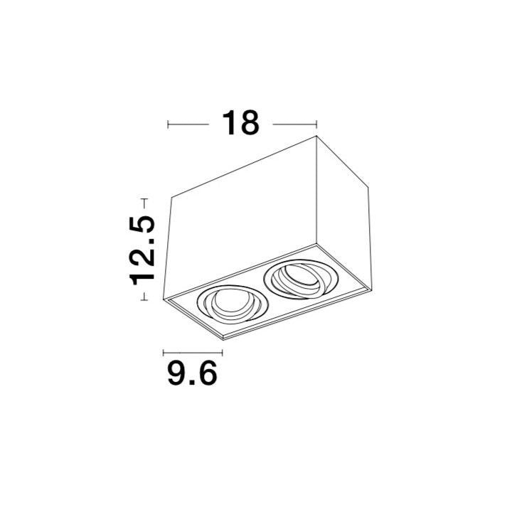 Ceiling lamp Rende 2L GU10, black
