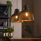 Pendant lamp Screen antique bronze - 2-light, 95 cm wide