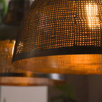 Pendant lamp Screen antique bronze - 2-light, 95 cm wide