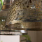 Pendant lamp Screen antique bronze - 2-light, 95 cm wide