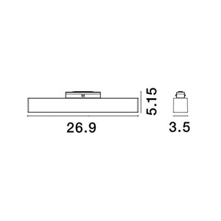Railsysteem Este 26,9 cm, zwart, 3000K