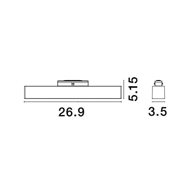 Railsysteem Este 26,9 cm, zwart, 3000K