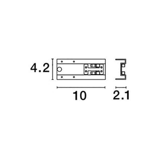 Système sur rail Connector magnétique opbouw/pendel profilé, noir