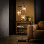 Vloerlamp Spindle leigrijs - 3-lichts, 150 cm hoog