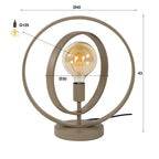 Lampe de table Turn Around beige - 1 lumière, hauteur 43 cm