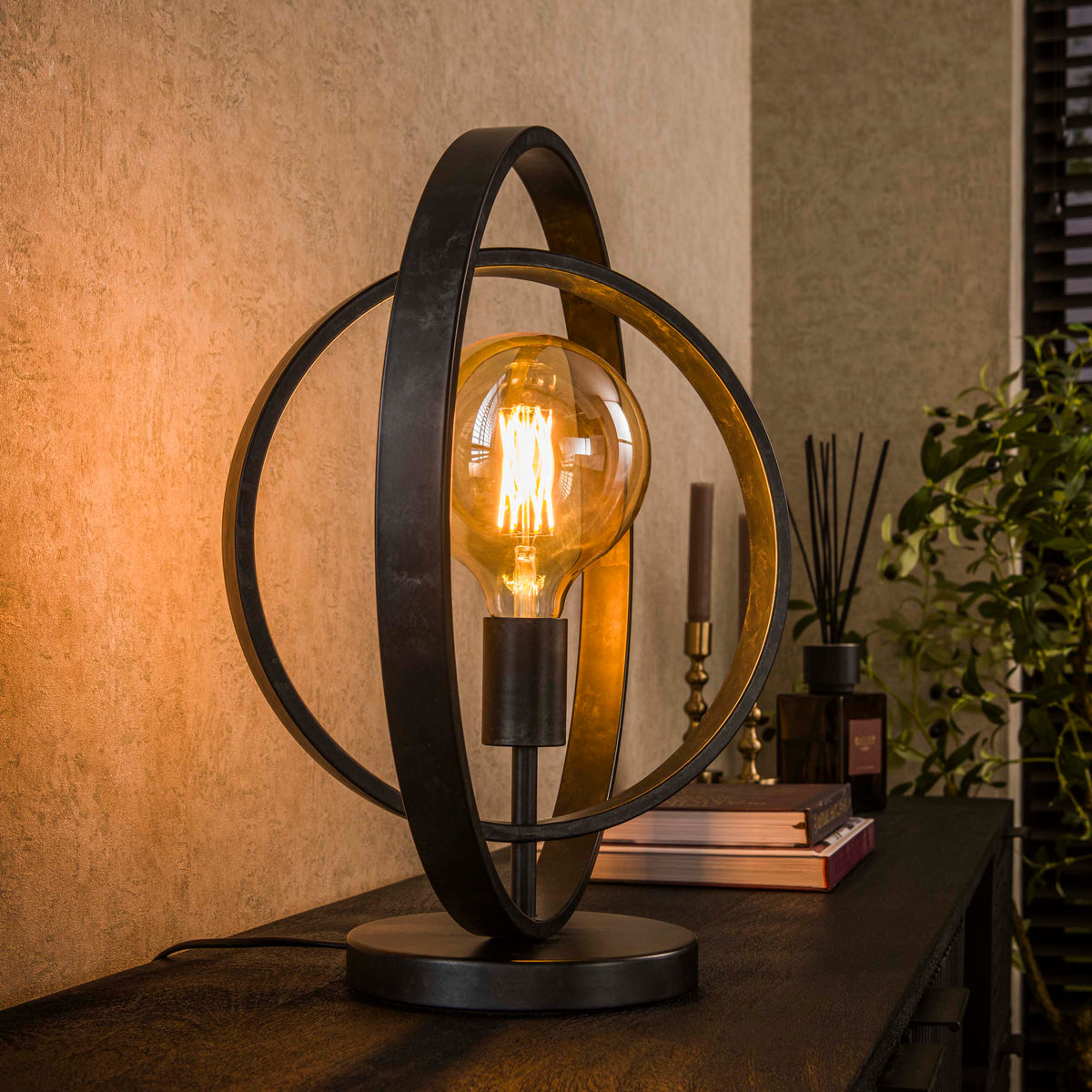 Table lamp Turn Around anthracite - 1-light, 43 cm high
